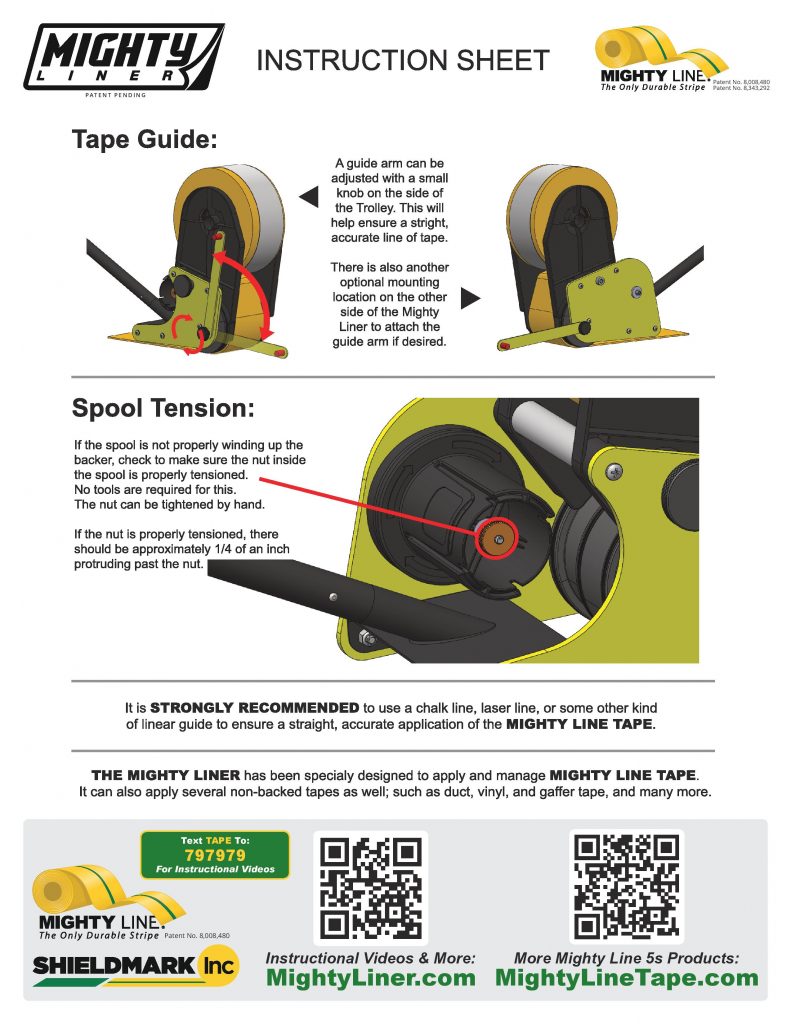 The Mighty Liner Floor Tape Applicator for 2″, 3″, and 4″ Wide Tape ...