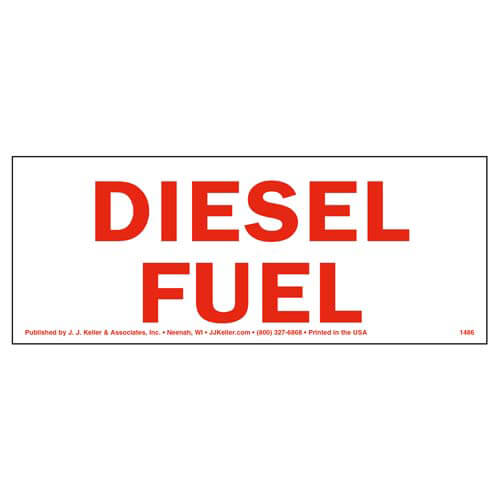 Diesel Fuel Label – 6″ x 2-3/8″ (Part # 1486) – American Pride