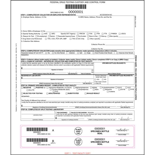 Federal Drug Testing Custody And Control Form Part 6520 American 